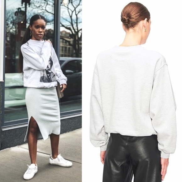 ANINE BING TERRY O’NEILL Brigitte Bardot Crewneck Ramona Pullover Sweatshirt XS - Picture 7 of 16